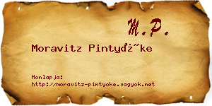Moravitz Pintyőke névjegykártya